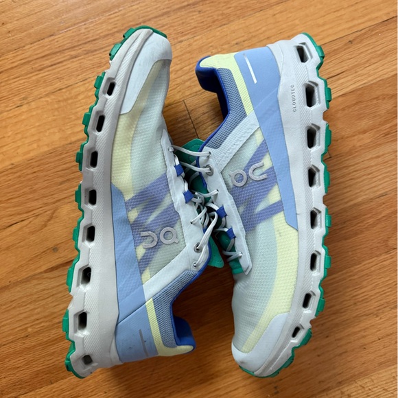 On Running Cloudstratus Light Blue and Green Shoes - Picture 1 of 3